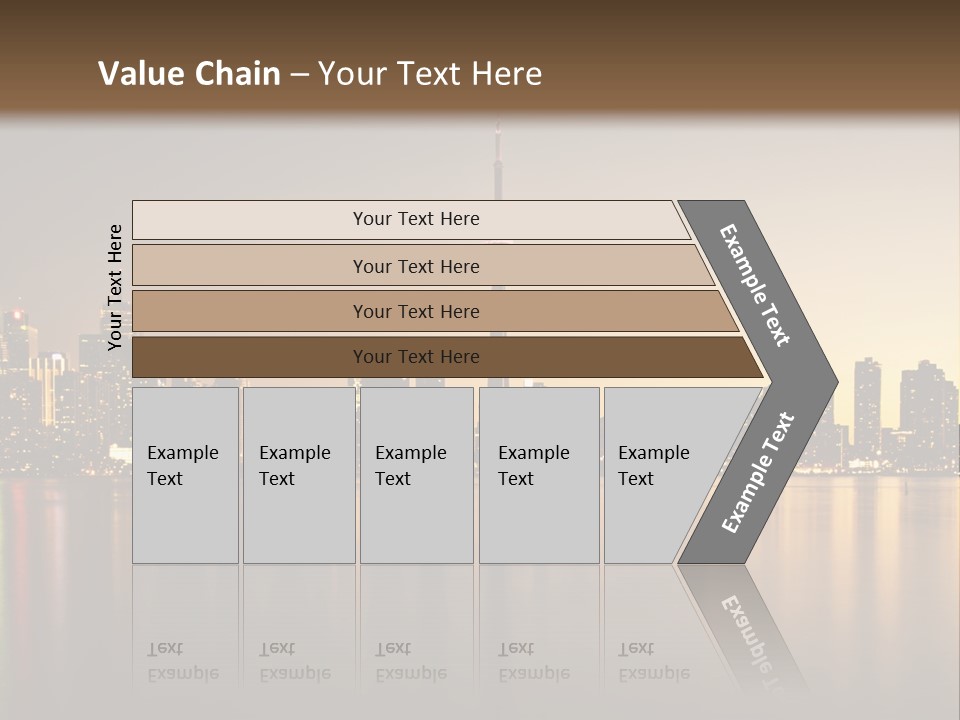 Sunset On The Background Of The City PowerPoint Template
