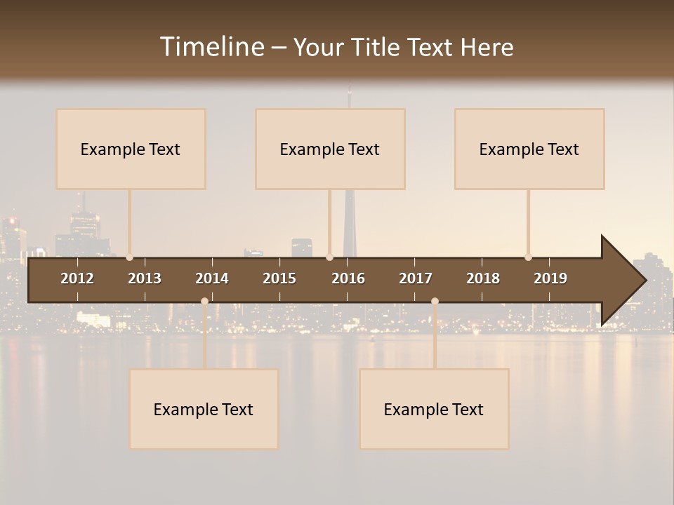 Sunset On The Background Of The City PowerPoint Template
