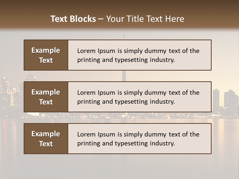 Sunset On The Background Of The City PowerPoint Template