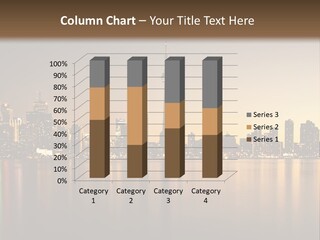 Sunset On The Background Of The City PowerPoint Template