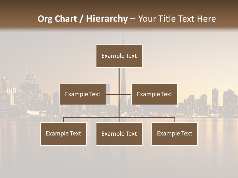 Sunset On The Background Of The City PowerPoint Template