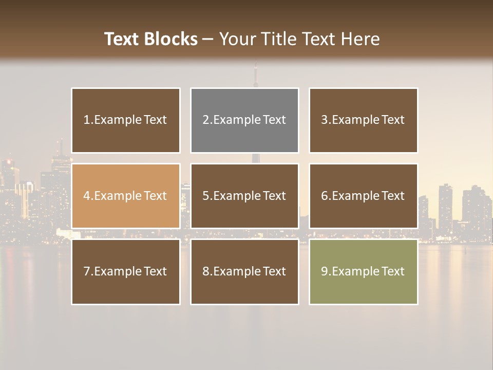 Sunset On The Background Of The City PowerPoint Template