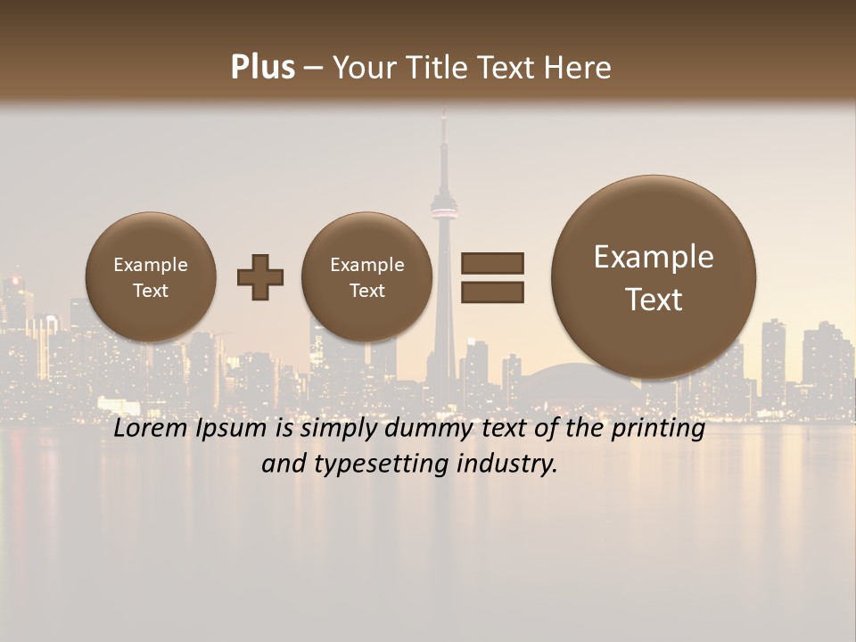 Sunset On The Background Of The City PowerPoint Template