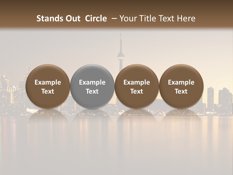 Sunset On The Background Of The City PowerPoint Template