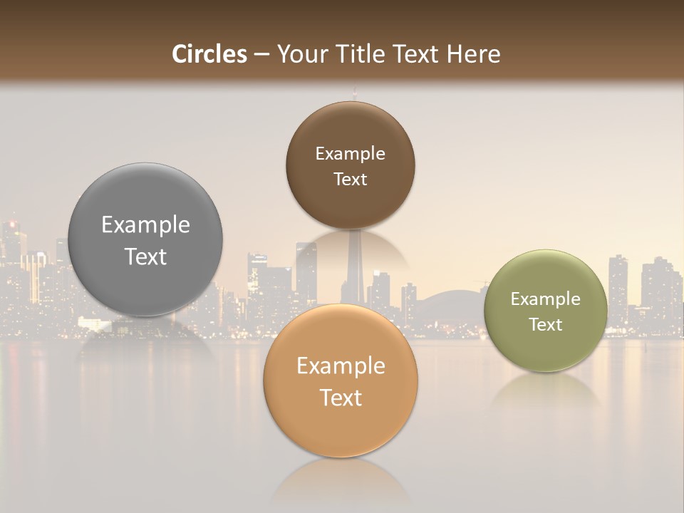 Sunset On The Background Of The City PowerPoint Template