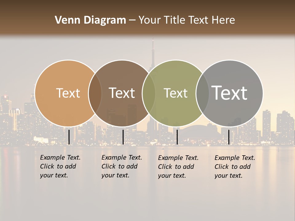 Sunset On The Background Of The City PowerPoint Template