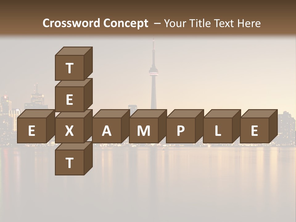 Sunset On The Background Of The City PowerPoint Template