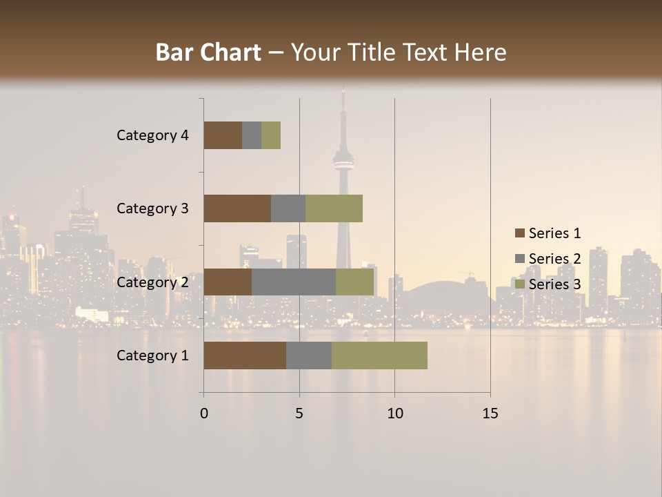 Sunset On The Background Of The City PowerPoint Template