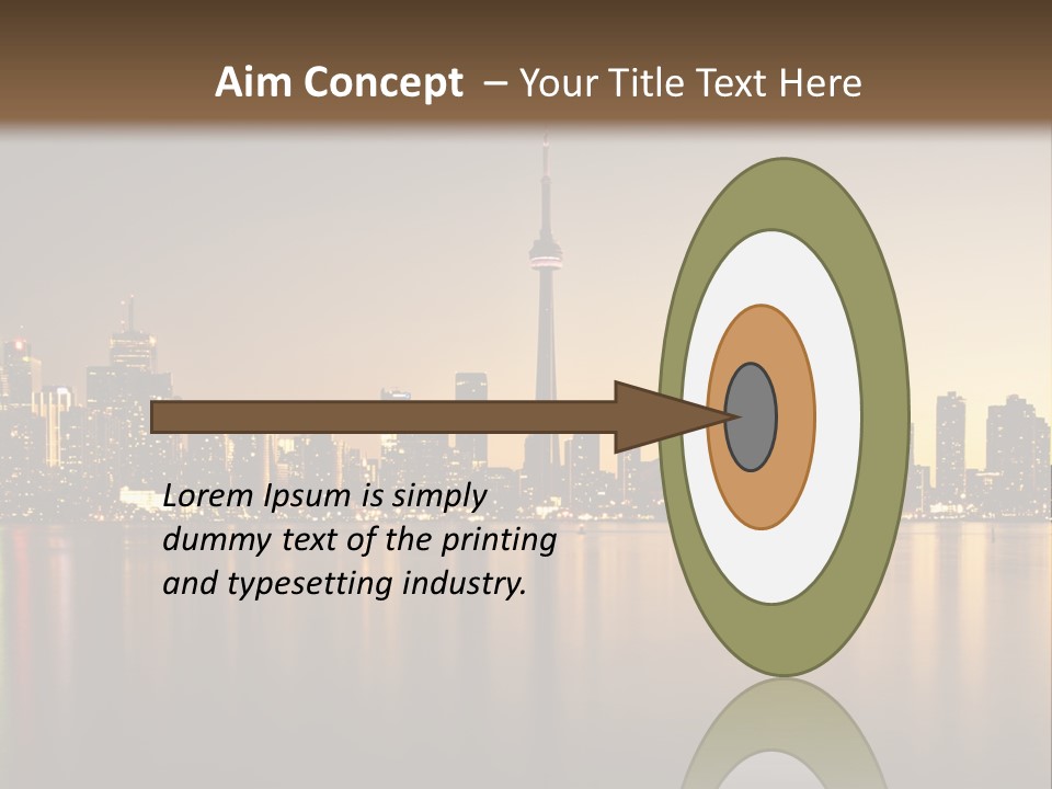 Sunset On The Background Of The City PowerPoint Template