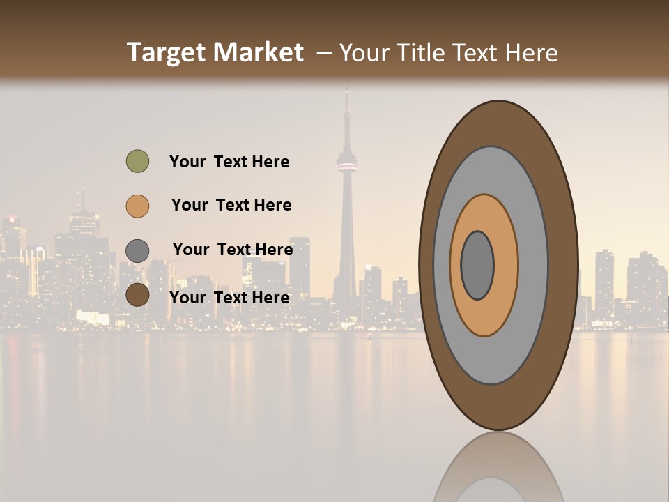 Sunset On The Background Of The City PowerPoint Template