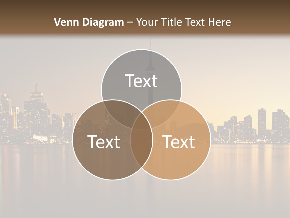 Sunset On The Background Of The City PowerPoint Template
