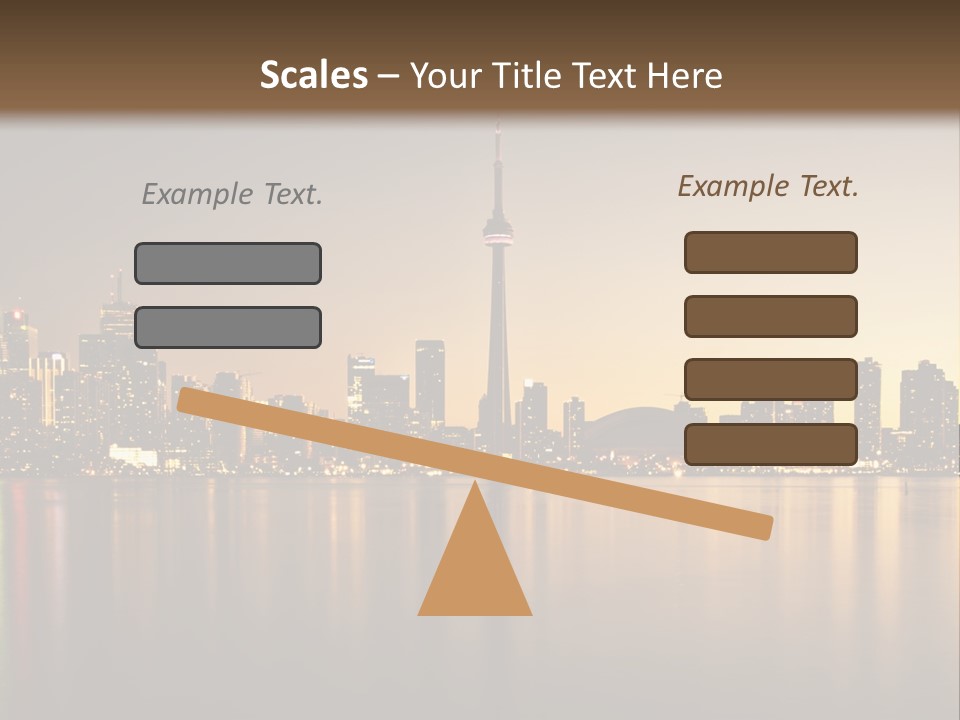 Sunset On The Background Of The City PowerPoint Template