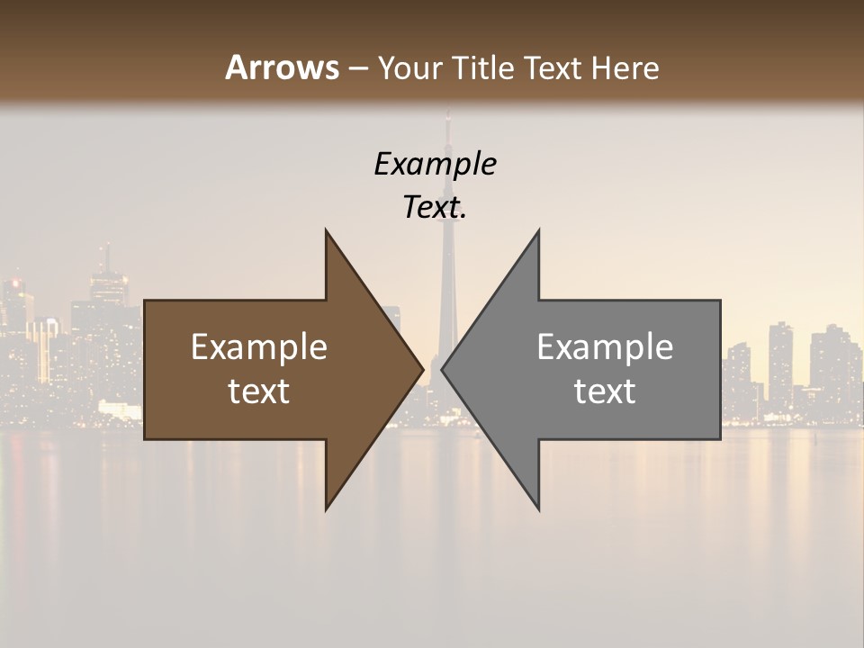 Sunset On The Background Of The City PowerPoint Template
