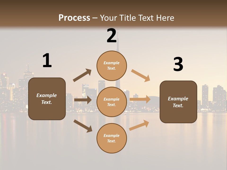 Sunset On The Background Of The City PowerPoint Template