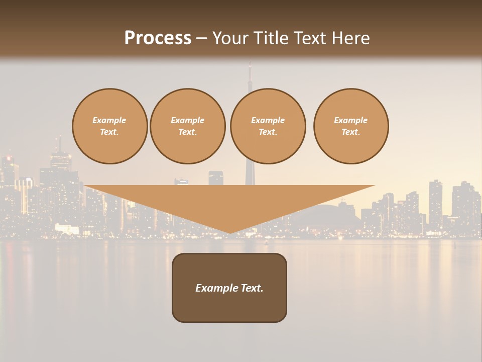 Sunset On The Background Of The City PowerPoint Template