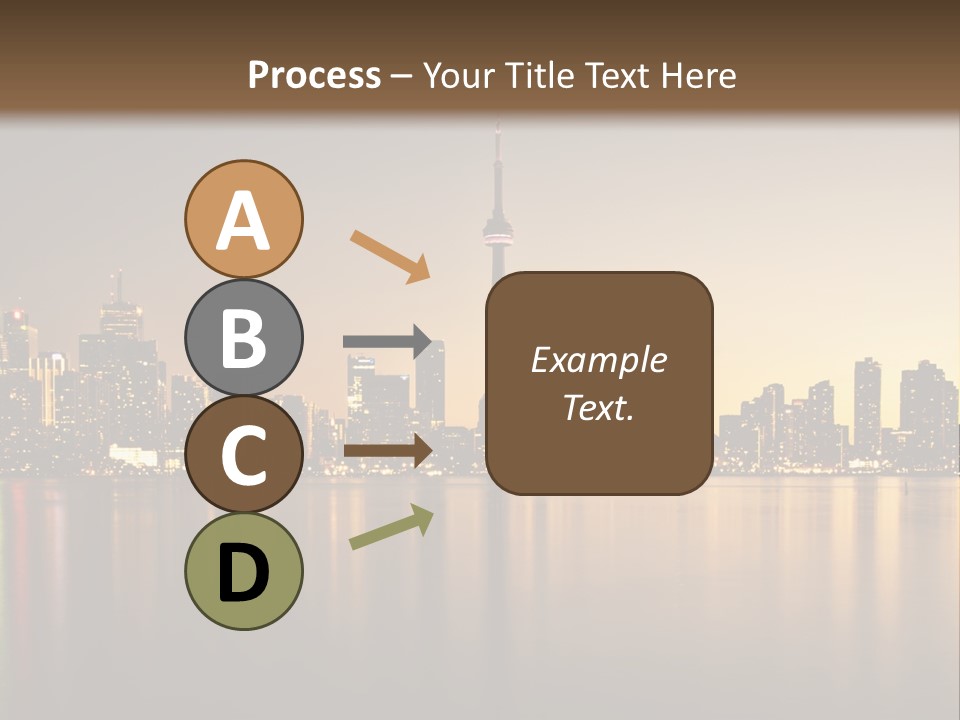 Sunset On The Background Of The City PowerPoint Template