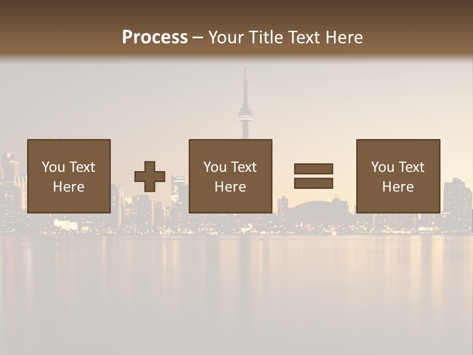 Sunset On The Background Of The City PowerPoint Template