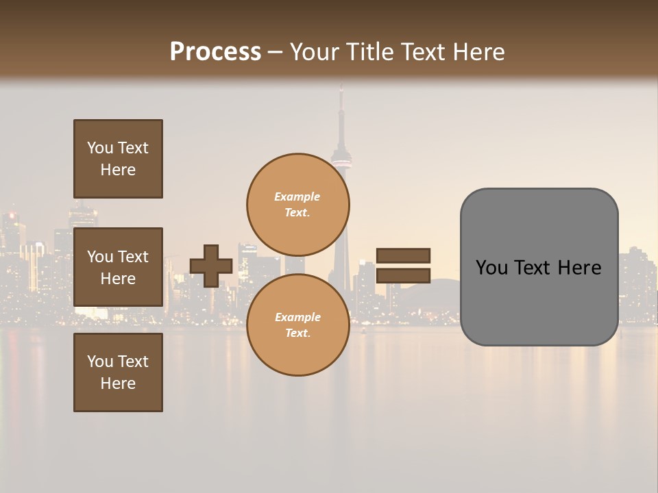 Sunset On The Background Of The City PowerPoint Template