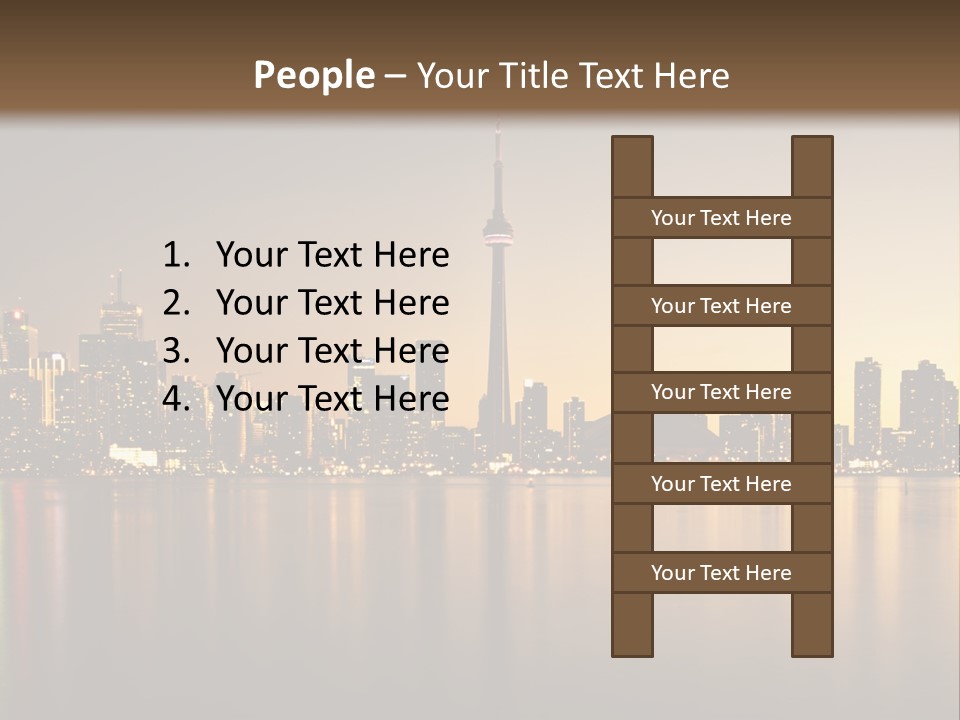 Sunset On The Background Of The City PowerPoint Template