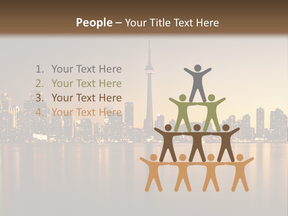 Sunset On The Background Of The City PowerPoint Template