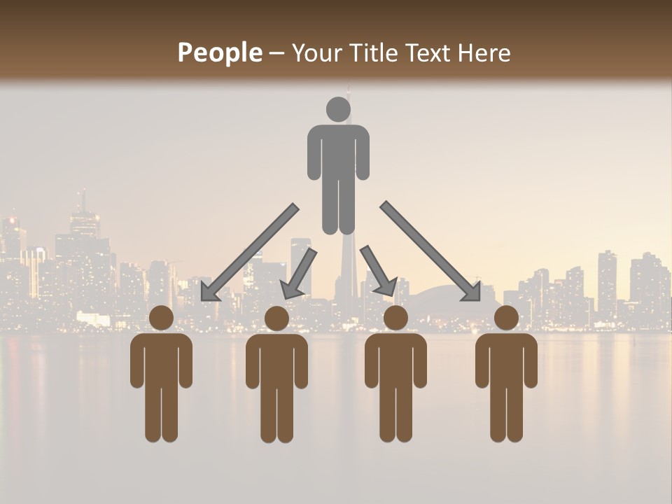 Sunset On The Background Of The City PowerPoint Template