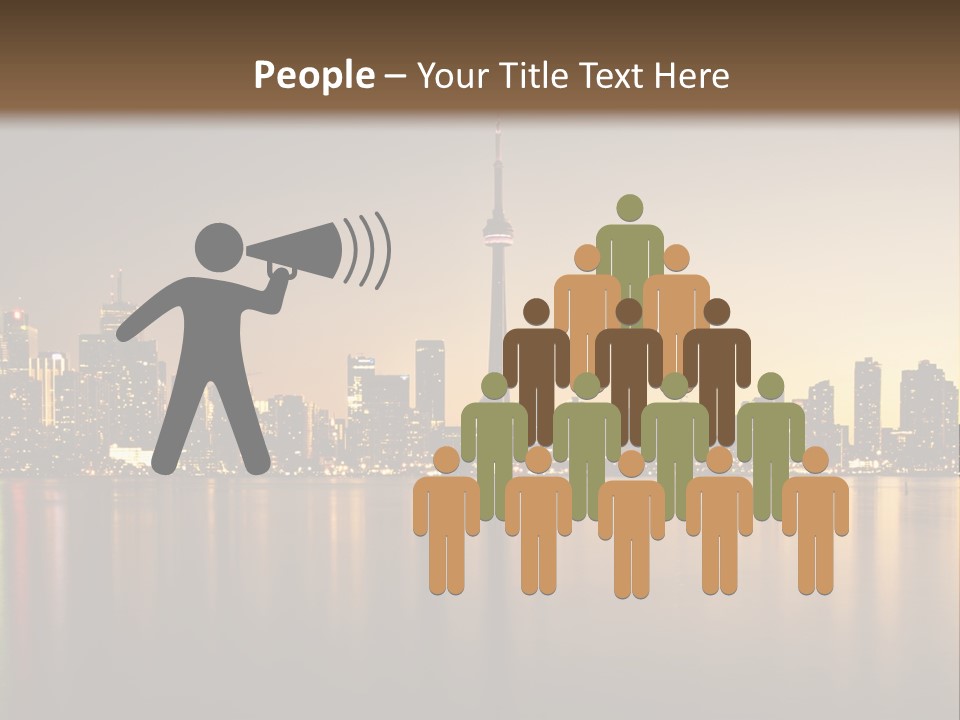 Sunset On The Background Of The City PowerPoint Template