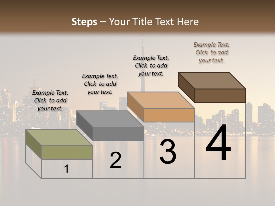 Sunset On The Background Of The City PowerPoint Template