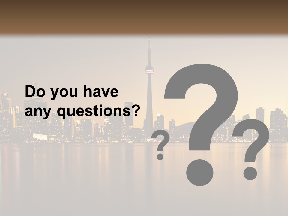 Sunset On The Background Of The City PowerPoint Template