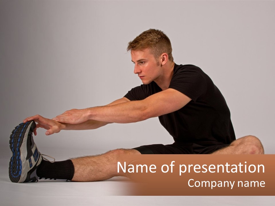 The Guy Is Doing Exercises PowerPoint Template