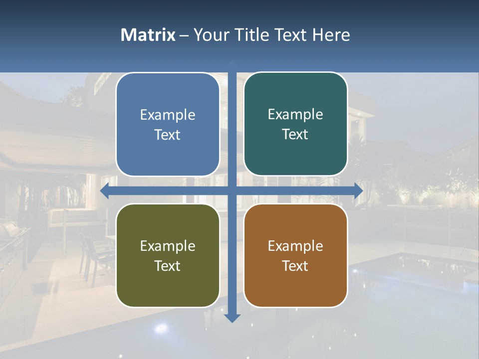 Large House With Pool PowerPoint Template