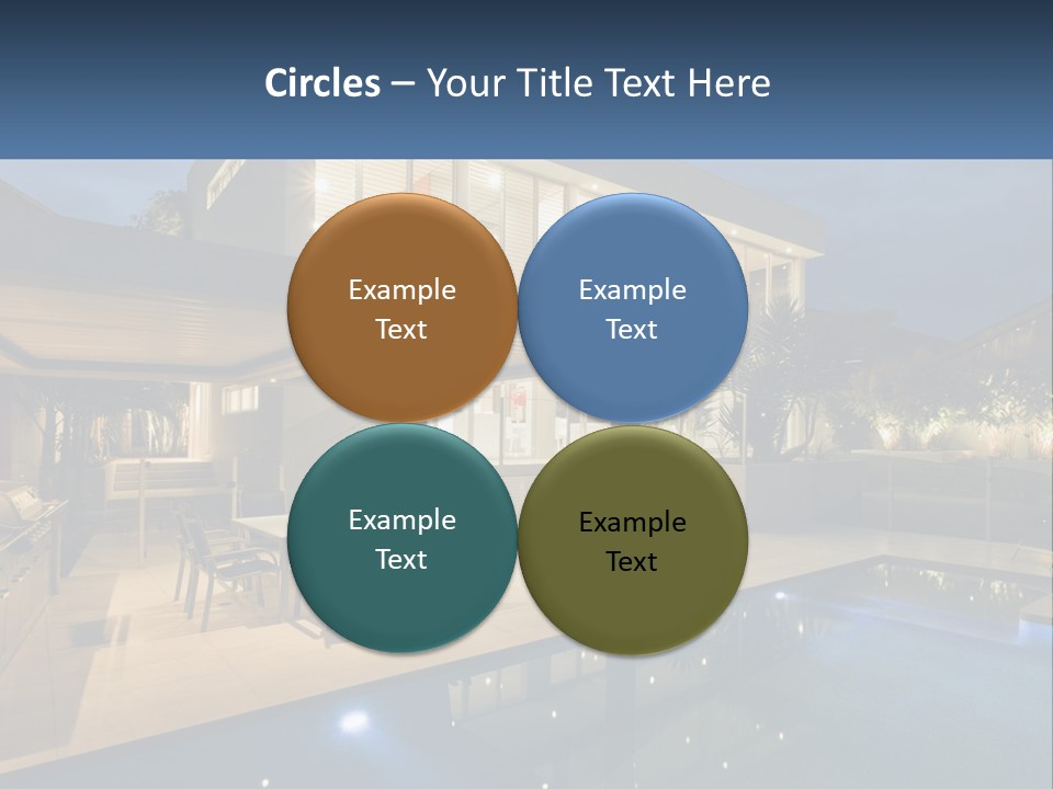 Large House With Pool PowerPoint Template