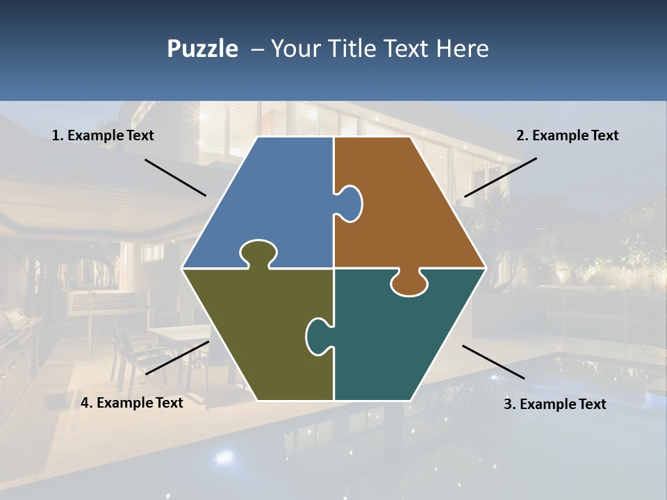 Large House With Pool PowerPoint Template