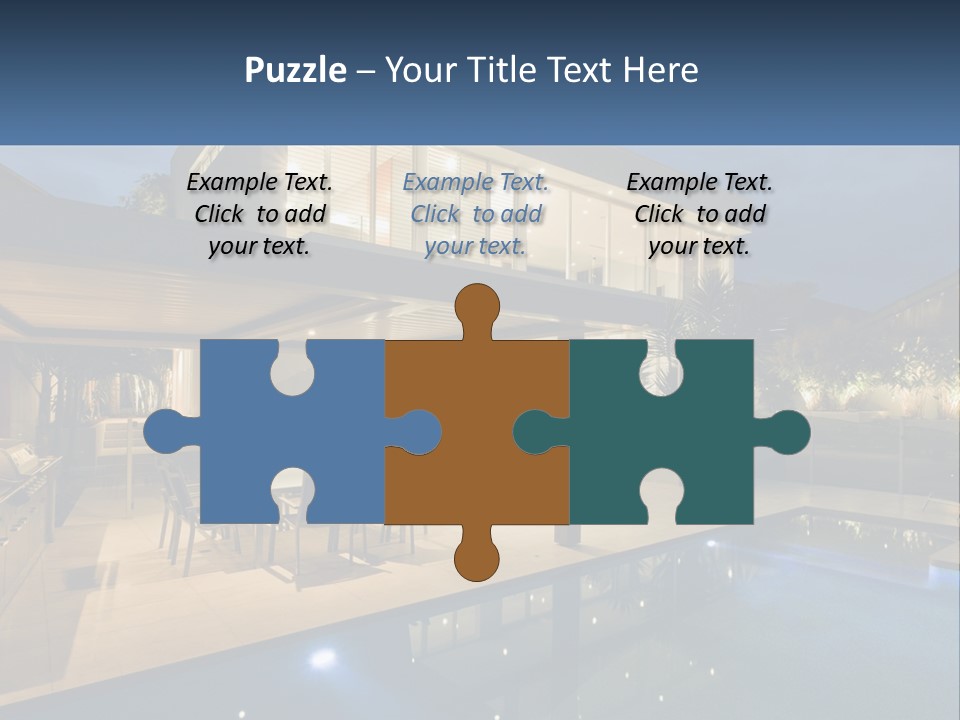 Large House With Pool PowerPoint Template