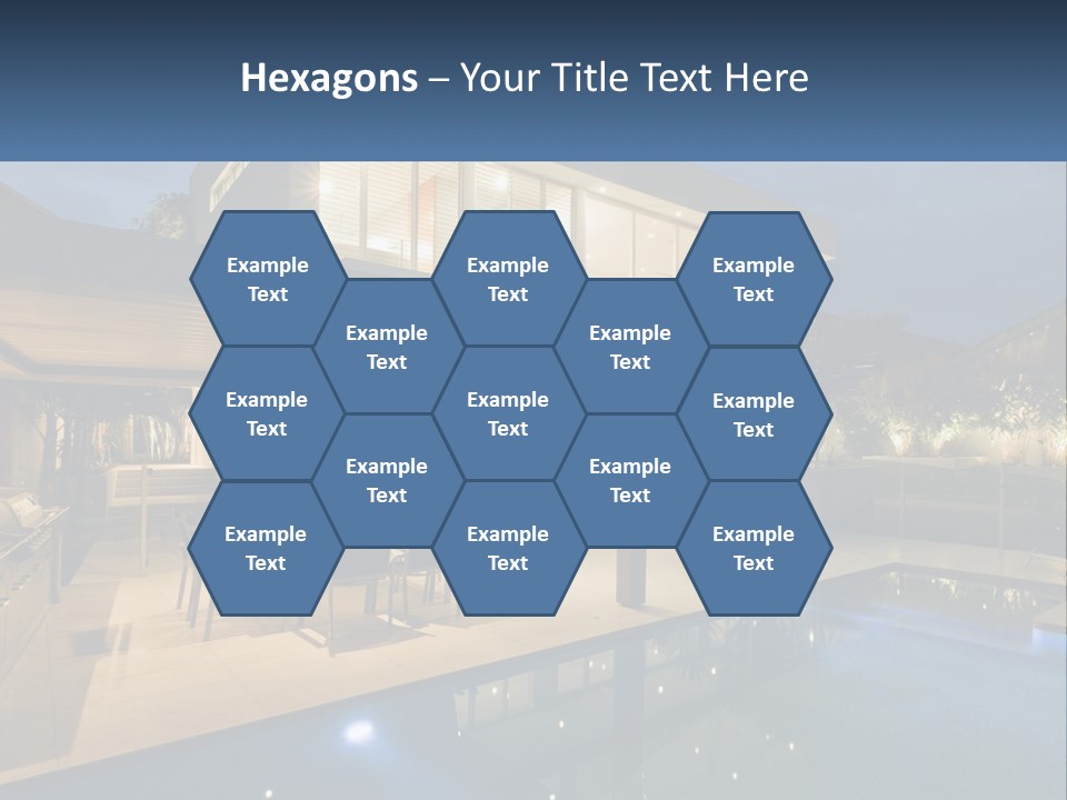 Large House With Pool PowerPoint Template