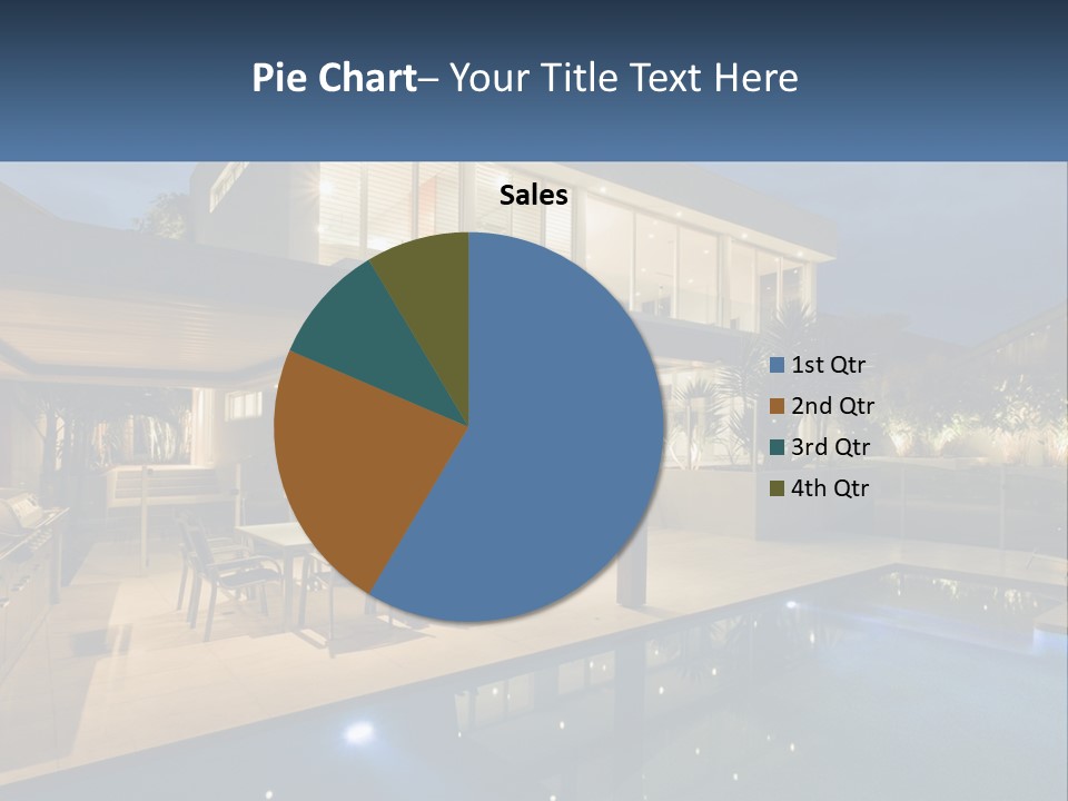 Large House With Pool PowerPoint Template