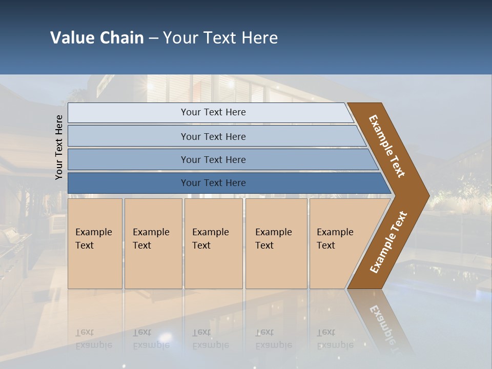 Large House With Pool PowerPoint Template