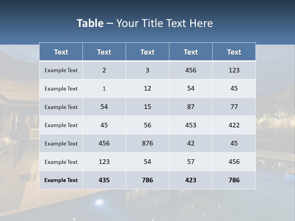 Large House With Pool PowerPoint Template