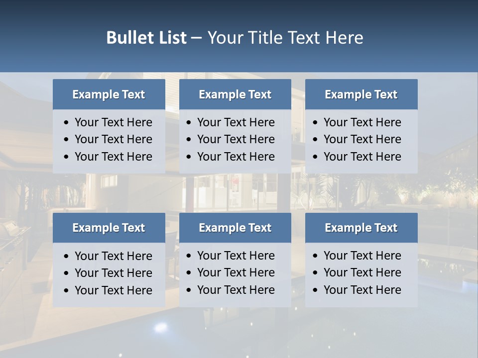 Large House With Pool PowerPoint Template