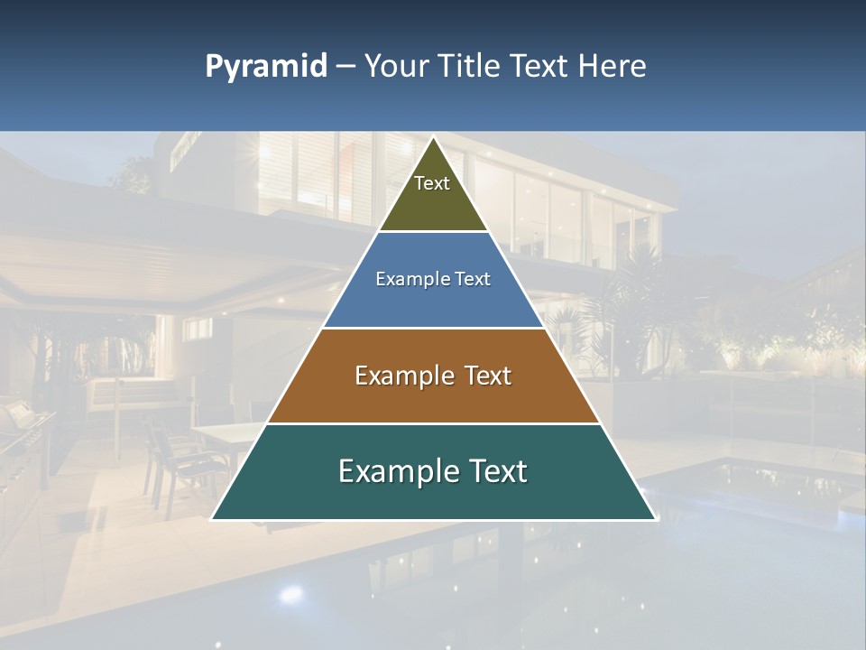 Large House With Pool PowerPoint Template