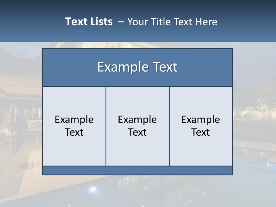 Large House With Pool PowerPoint Template