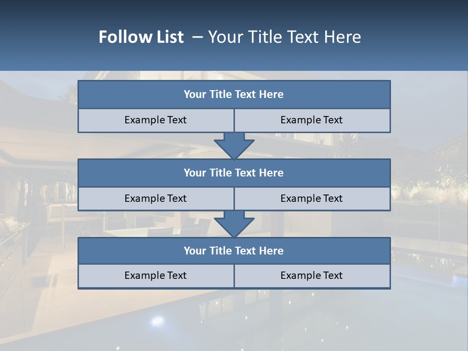 Large House With Pool PowerPoint Template