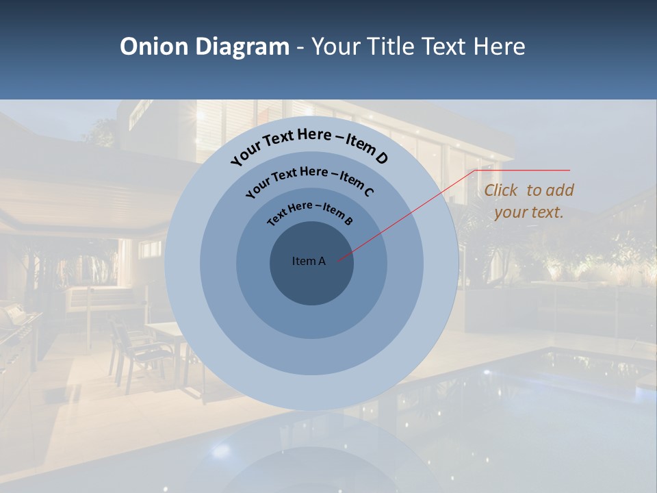 Large House With Pool PowerPoint Template