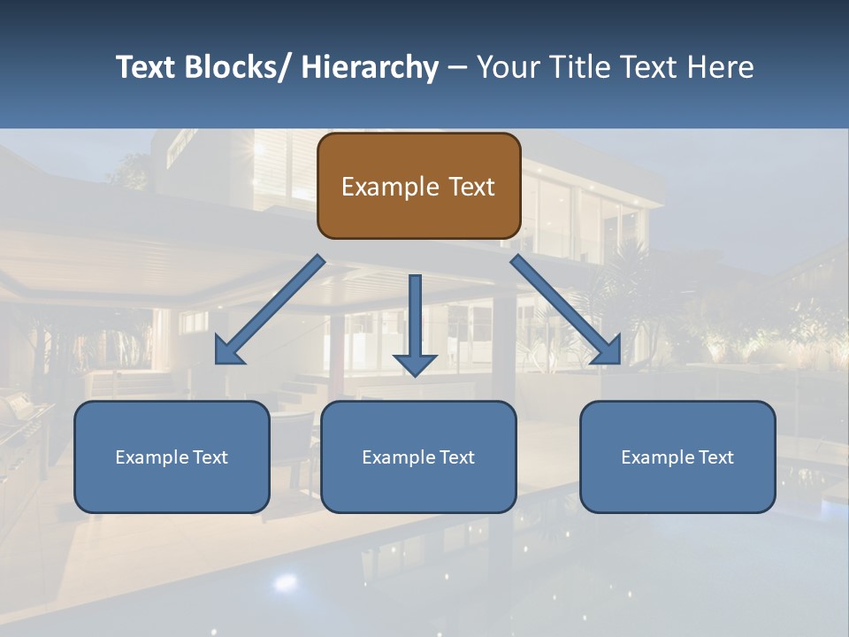 Large House With Pool PowerPoint Template