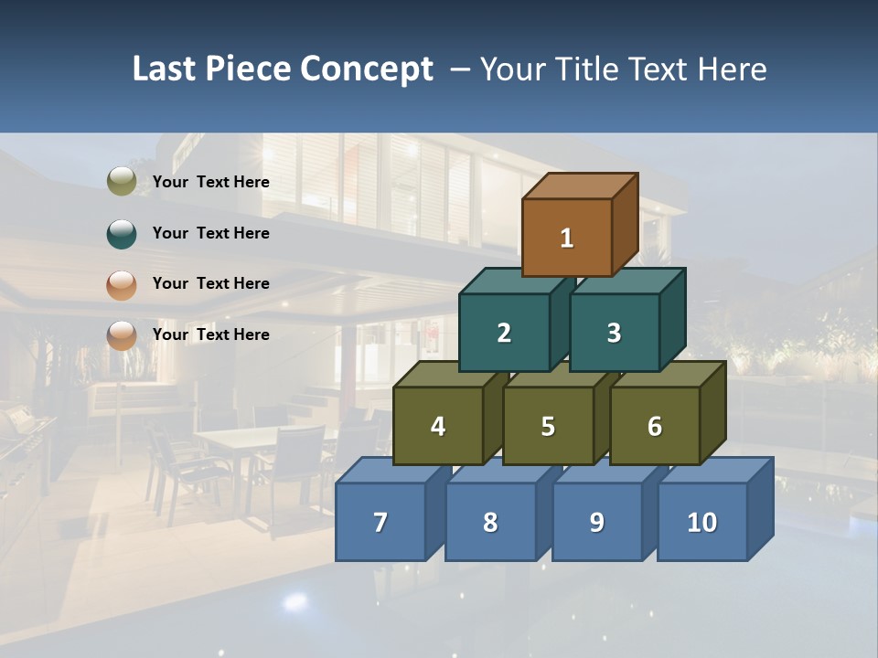 Large House With Pool PowerPoint Template