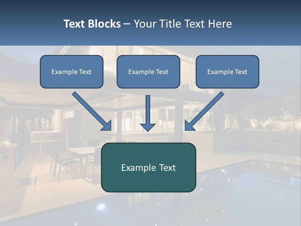 Large House With Pool PowerPoint Template