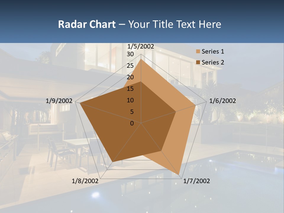 Large House With Pool PowerPoint Template