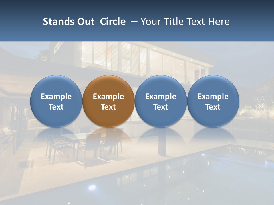 Large House With Pool PowerPoint Template