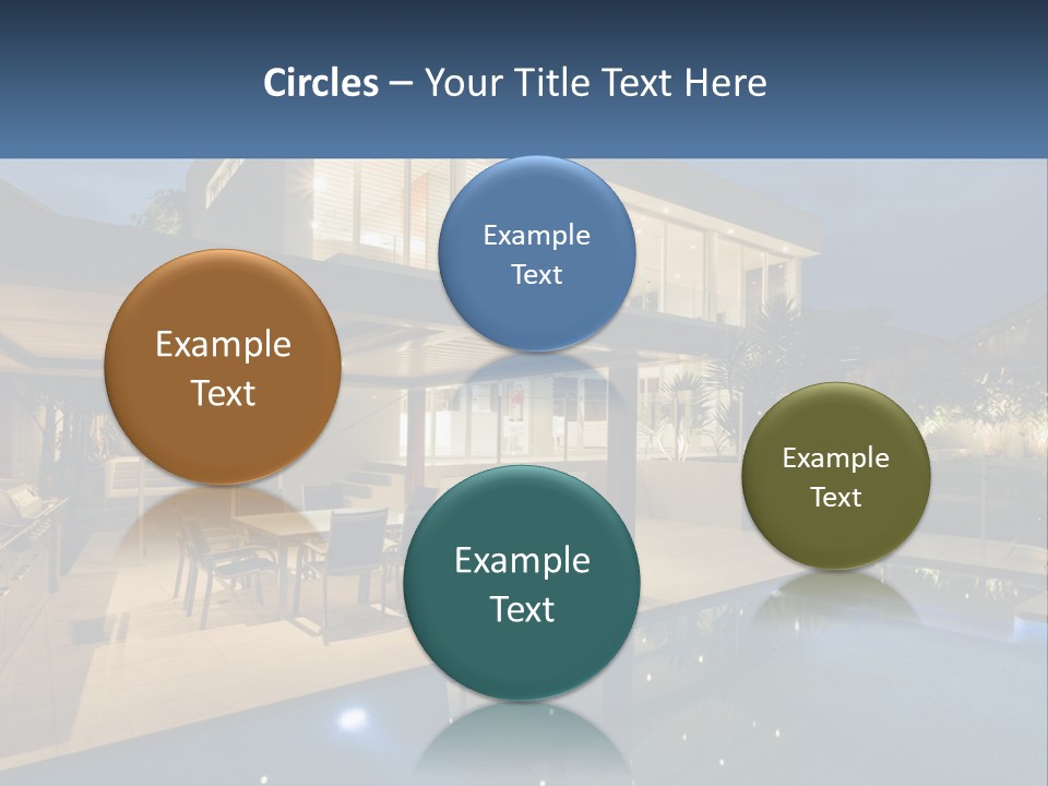 Large House With Pool PowerPoint Template