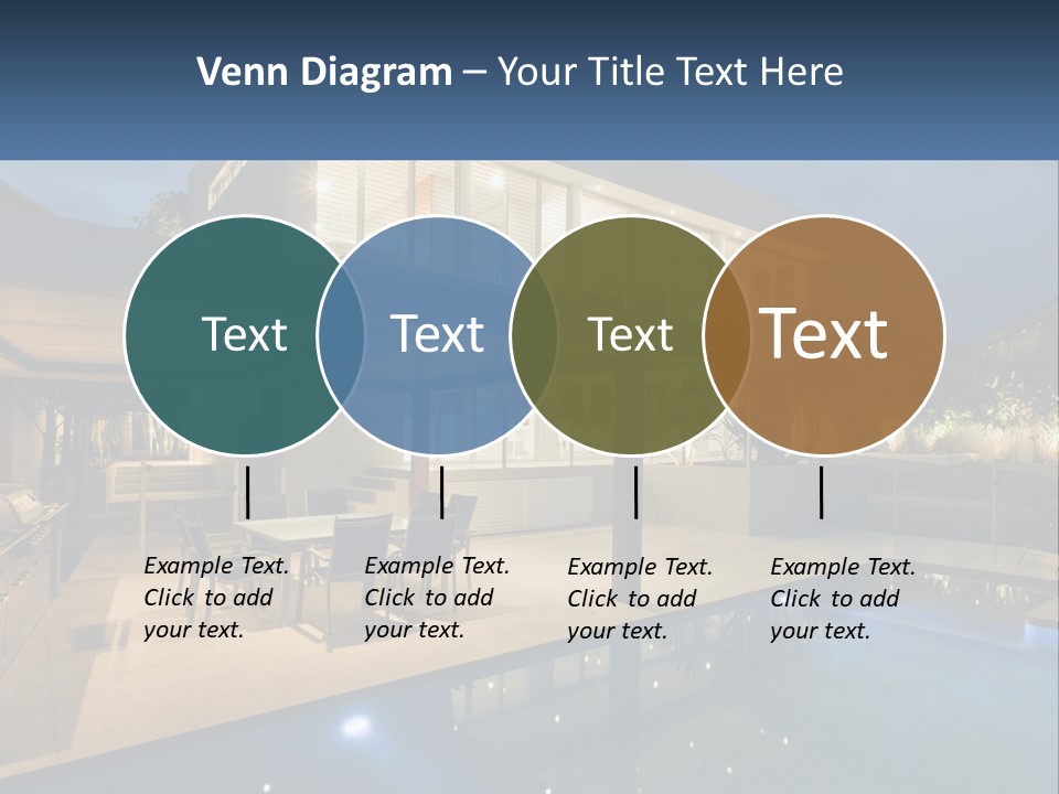 Large House With Pool PowerPoint Template