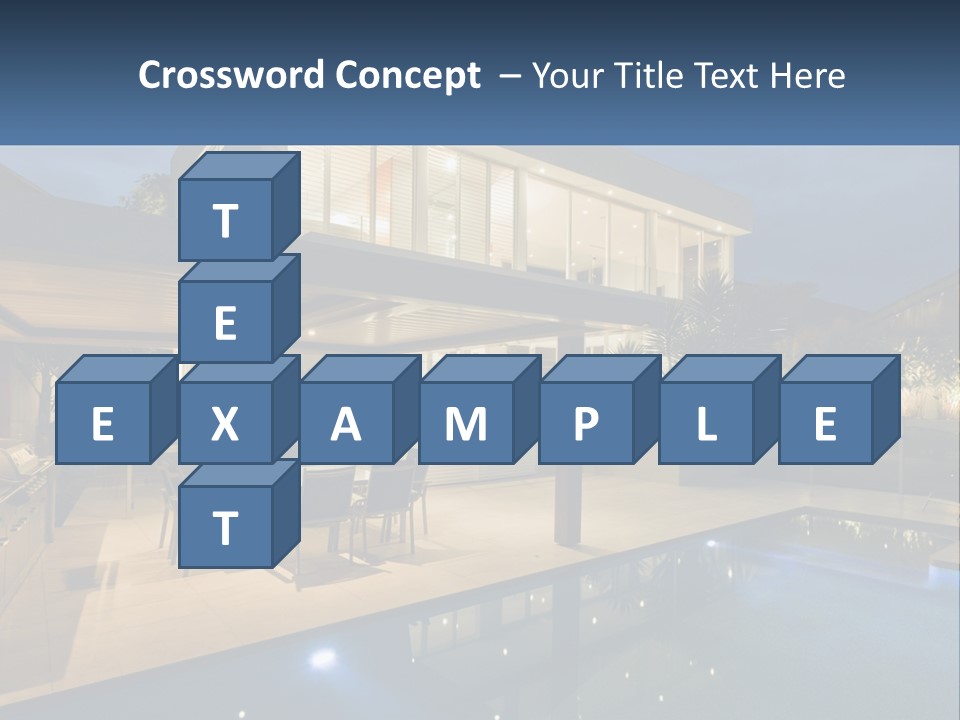 Large House With Pool PowerPoint Template